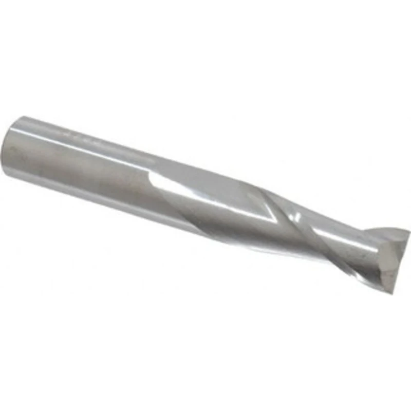 KYOCERA SGS 3/8, 1 LOC, 3/8 Shank Diam, 2-1/2 OAL, 2 Flute, Solid Carbide Square End Mill Single End, Uncoated, Spira...